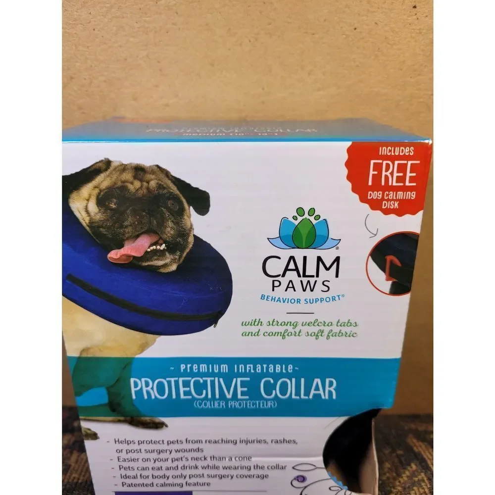 Calm Paws Behavior Support Premium Inflatable Protective Collar- Size Medium